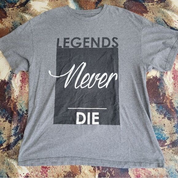 Other - 2 Monkeys Brand Mens T Shirt Gray Legends Never Die Size X Large